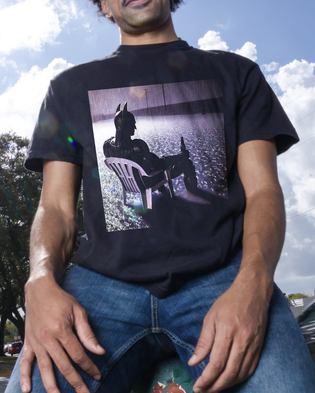 "Batman in the Rain: A Night Off" T-shirt