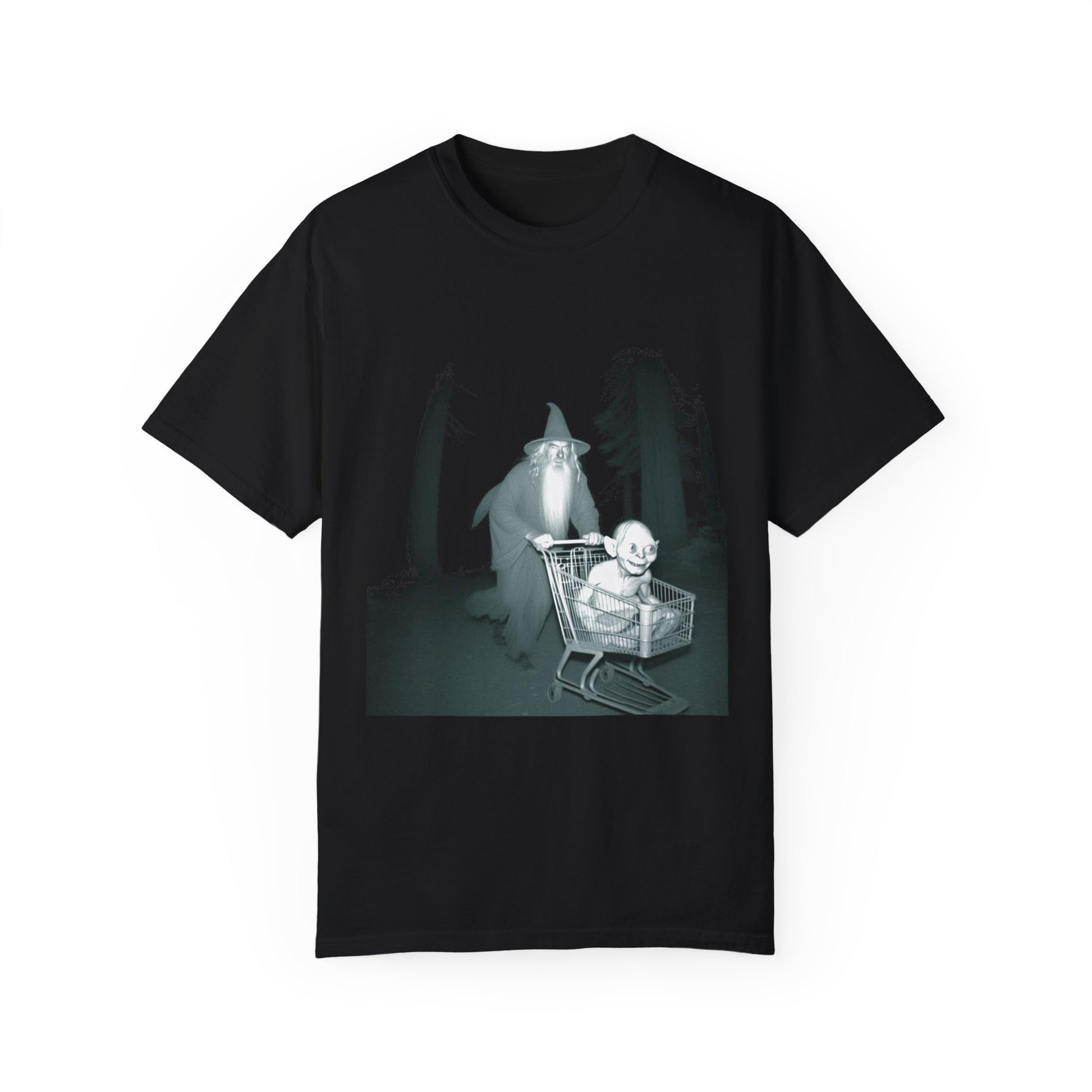 &quot;Wizard&#39;s Nighttime Shopping with Gollum&quot; T-shirt