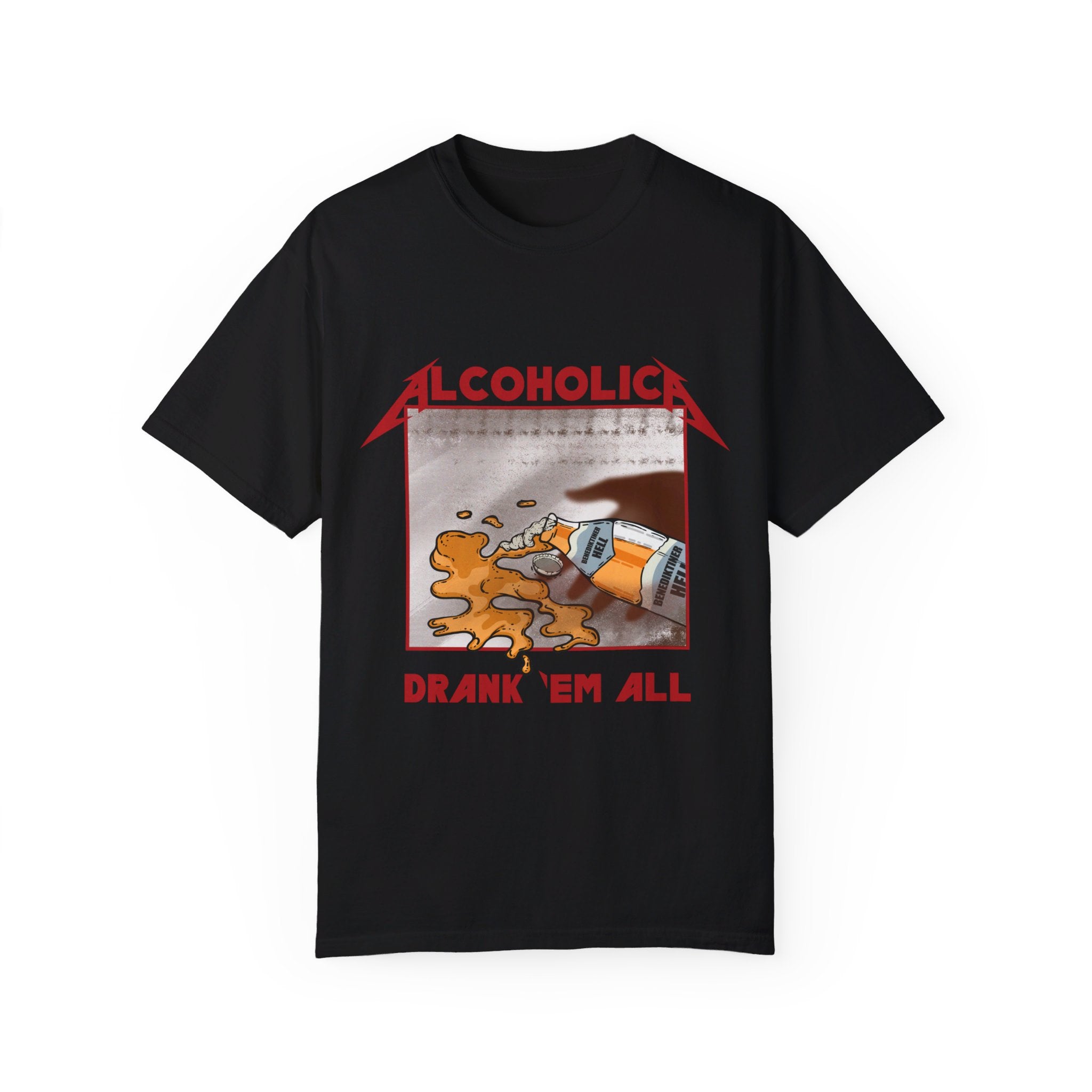 Alcoholica Funny Metallica Parody T Shirt Penkmatters