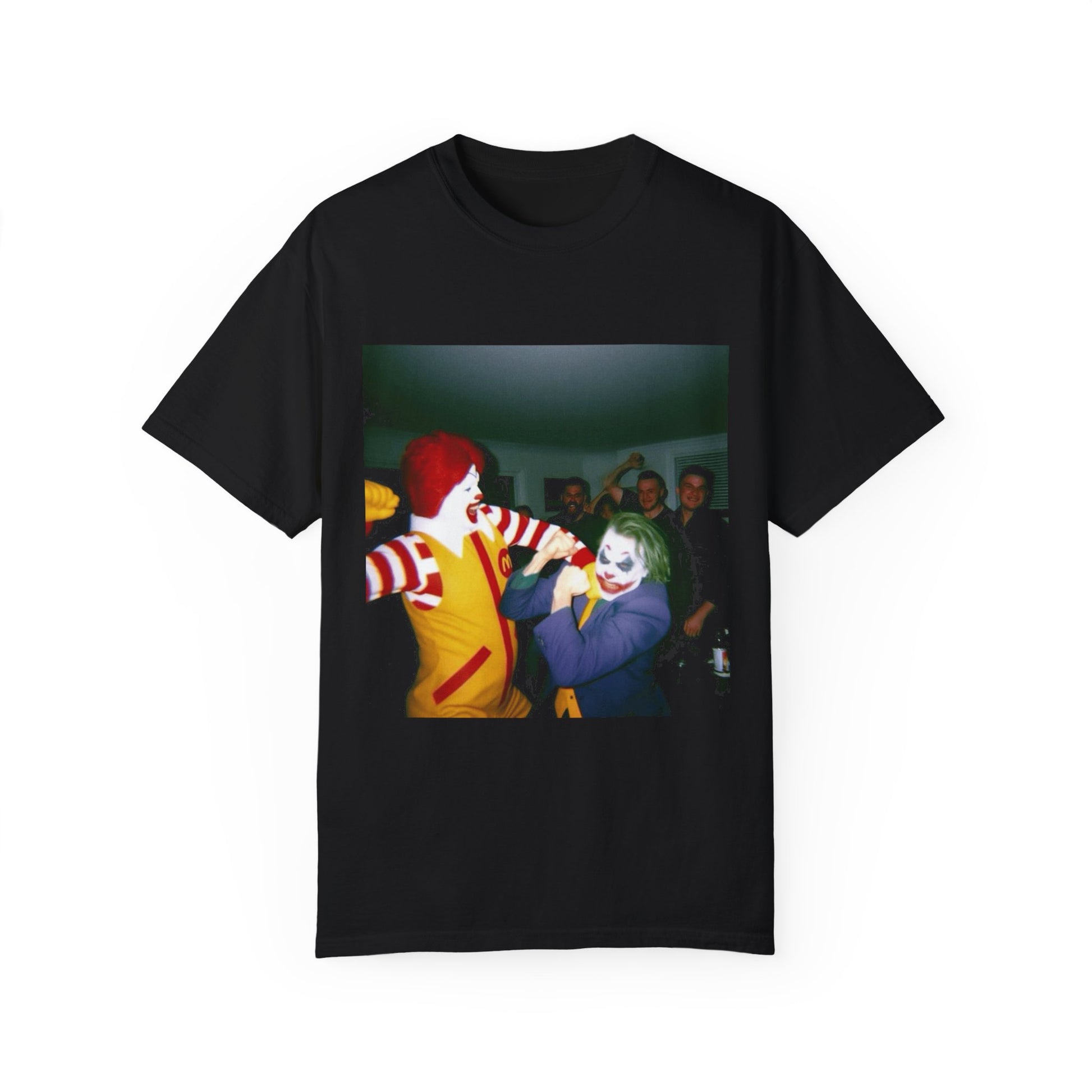 &quot;Clown Showdown: Ronald vs. Joker&quot; T-shirt