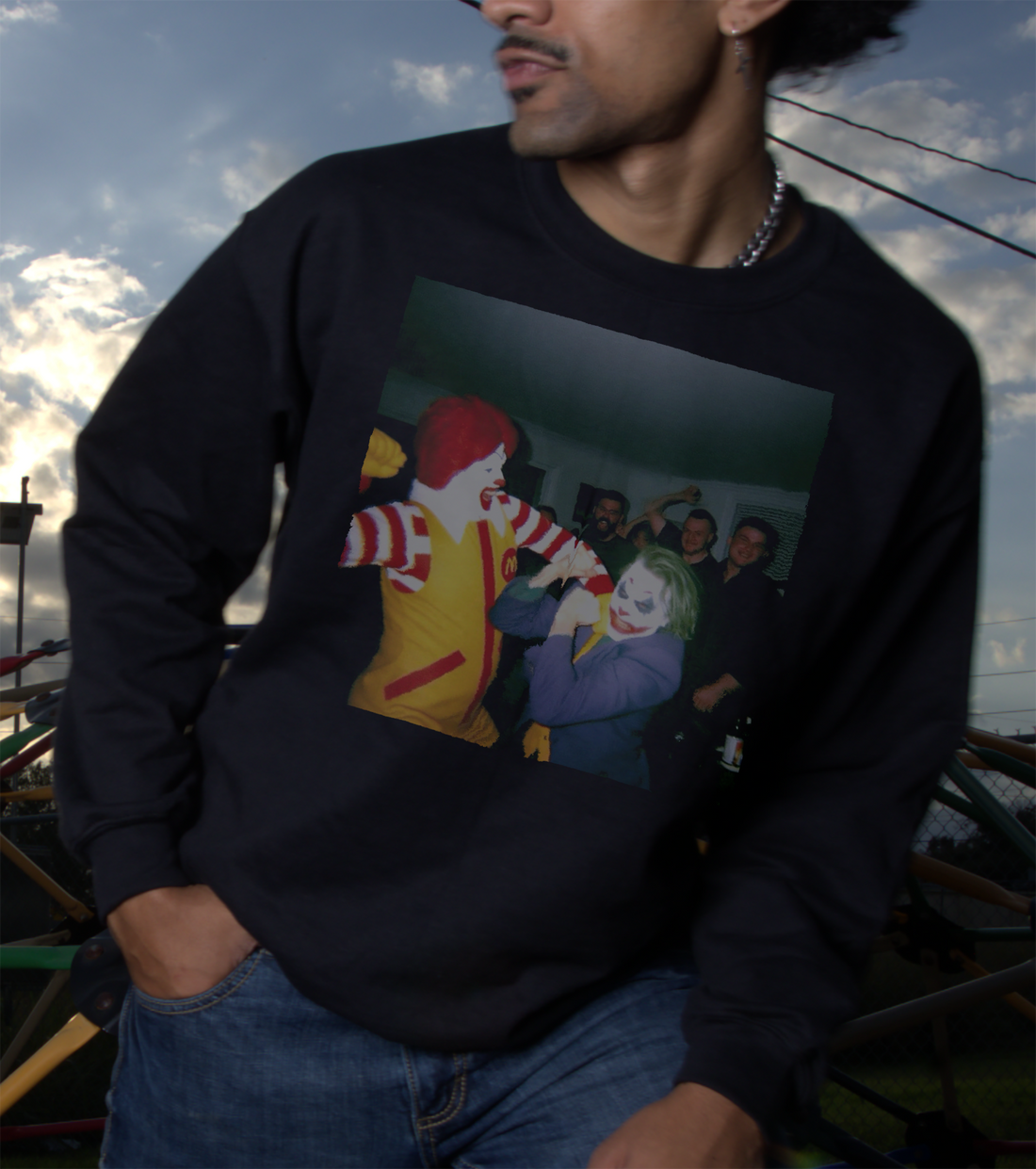 &quot;Clown Showdown: Ronald vs. Joker&quot; Sweatshirt