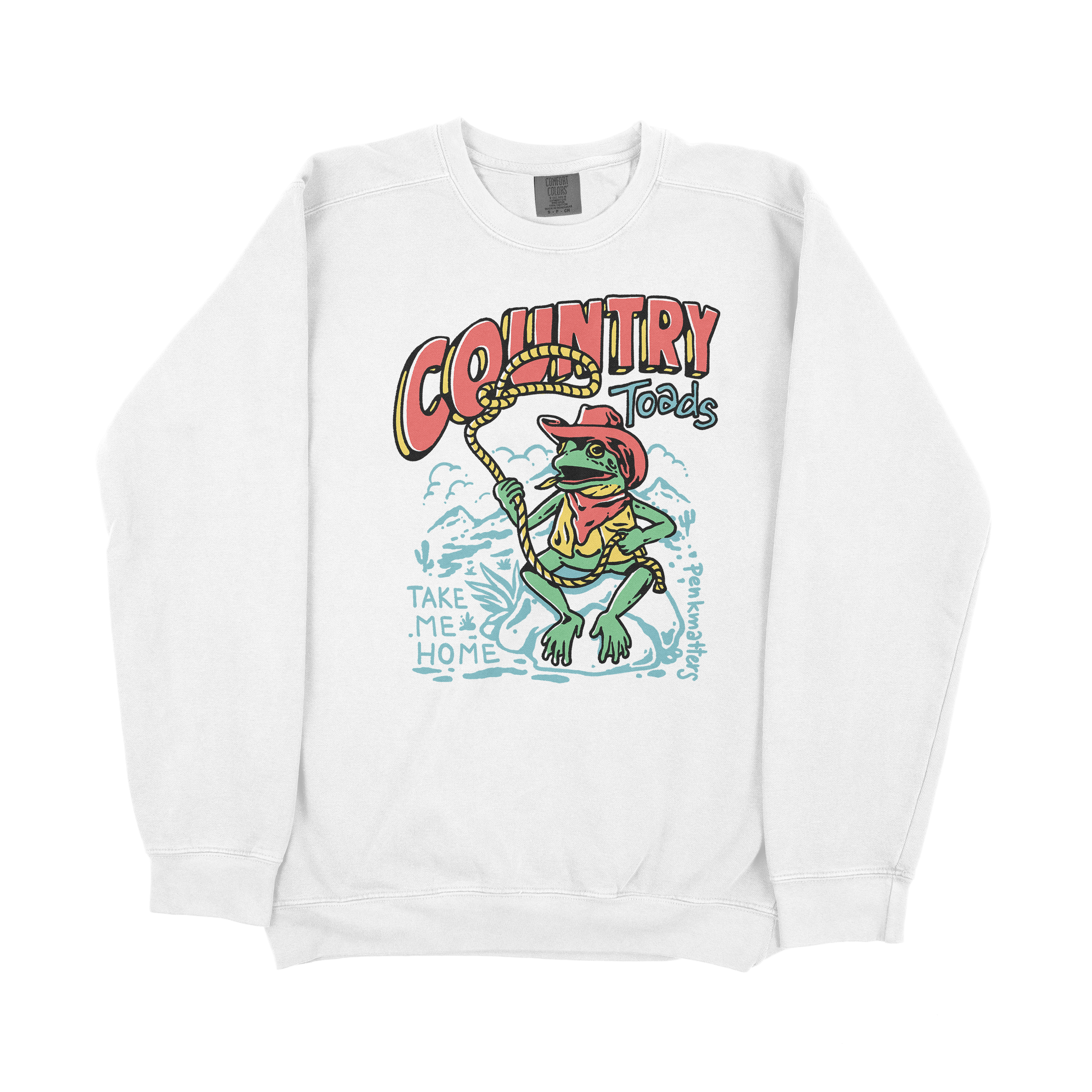 Country Toads sweatshirt: humor and country vibes combined.