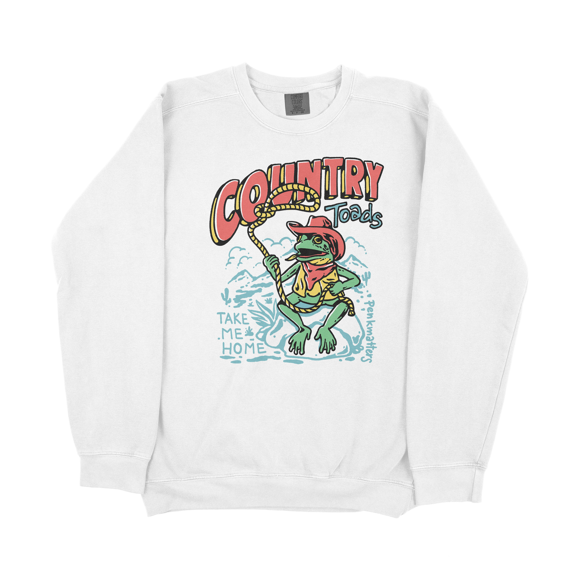 Country Toads sweatshirt: humor and country vibes combined.