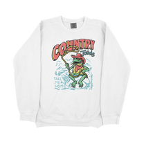 Country Toads sweatshirt: humor and country vibes combined.