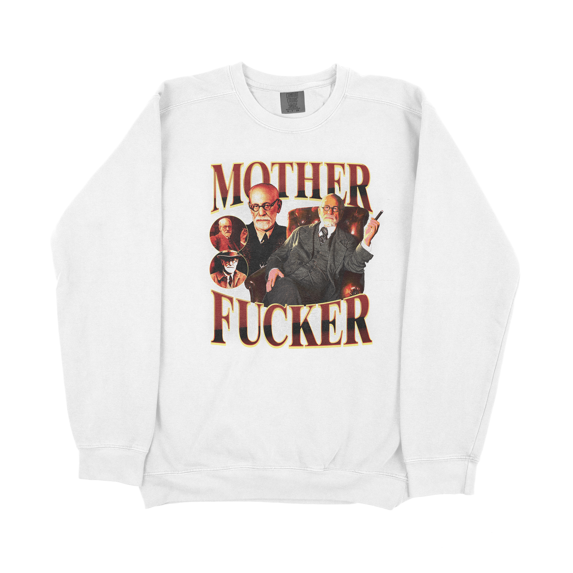Motherf*cker sweatshirt with bold and humorous graphic.